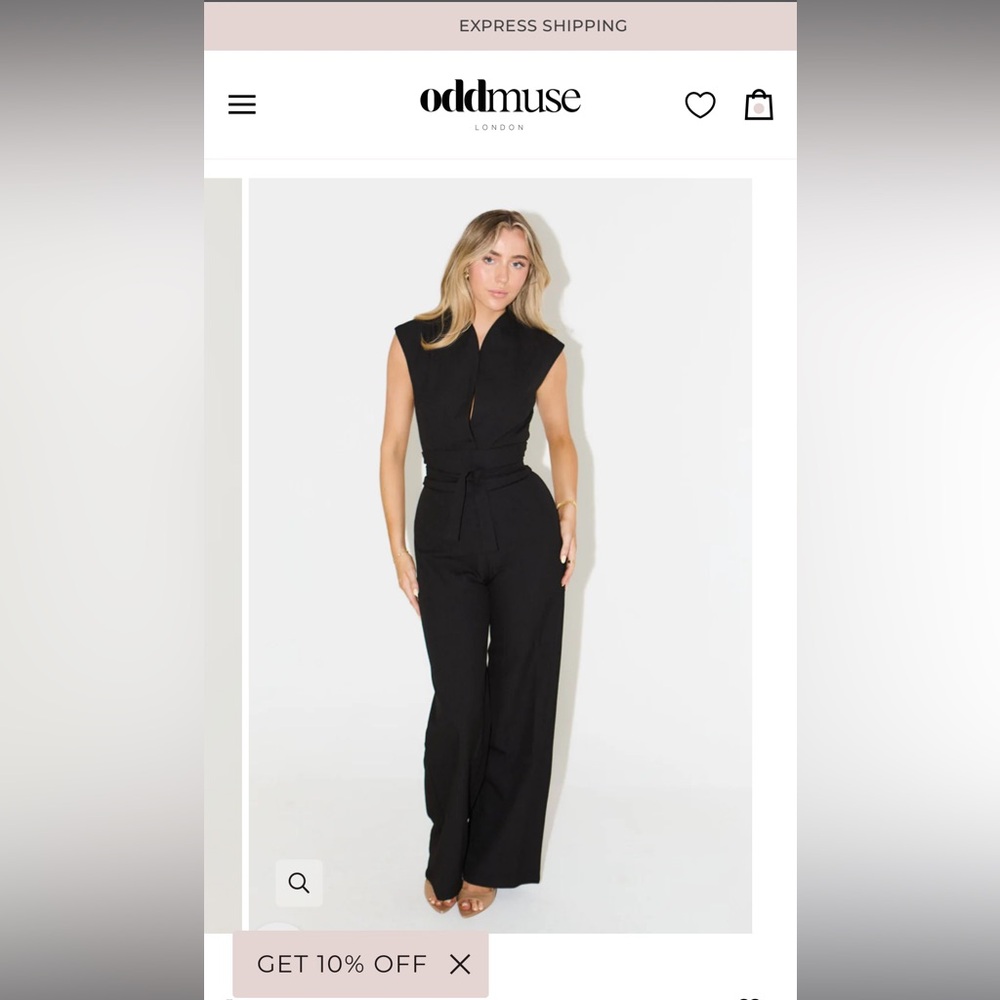 Odd Muse Black Cap Sleeve Jumpsuit